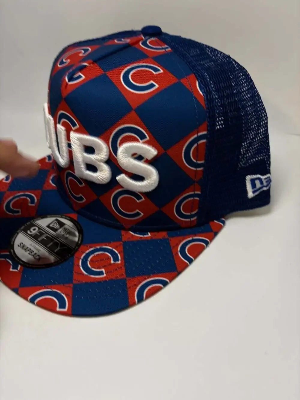 New Era Men's New Era Royal Chicago Cubs Seeing Diamonds A-Frame Trucker 9FIFTY